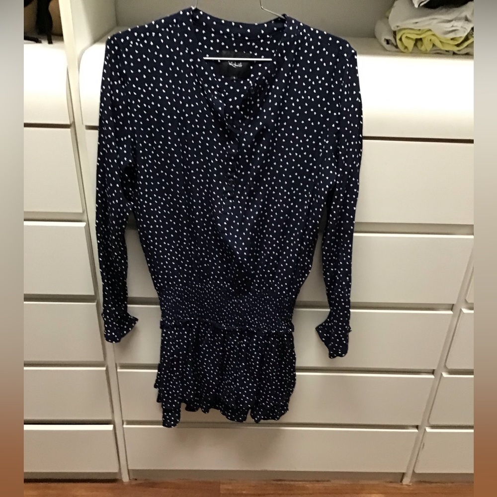 Rails smocked drop waist mini dress with heart print